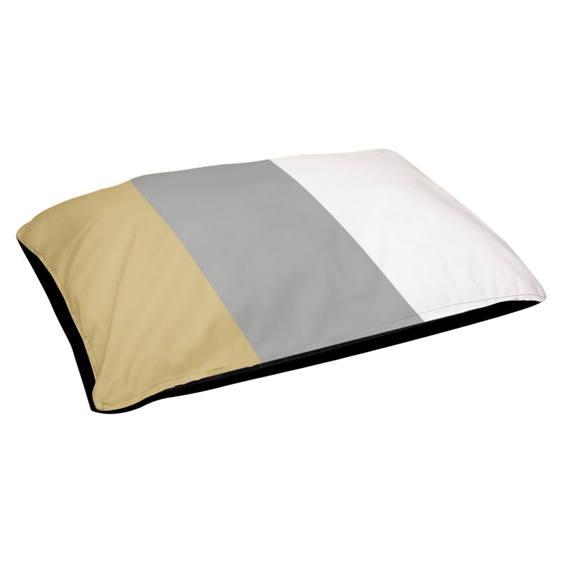 Coussin d'extérieur pour chien Florida Tribe, Moyen (l 40 po x P 30 po x H 6,5 po), Or / gris / blanc