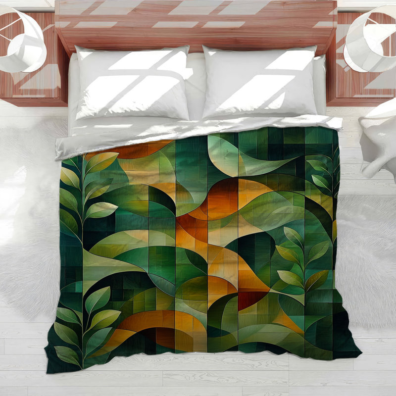 Leaves Bedding Nature Duvet Cover Tropical, Twin Duvet Cover