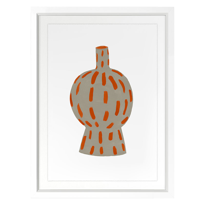 Vessel 1 Print by Jo Stearns, White Framed, 34" H x 26" W x 1.25" D