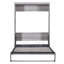 Lit double espace gris - Matelas sécuritaire et armoire pliable