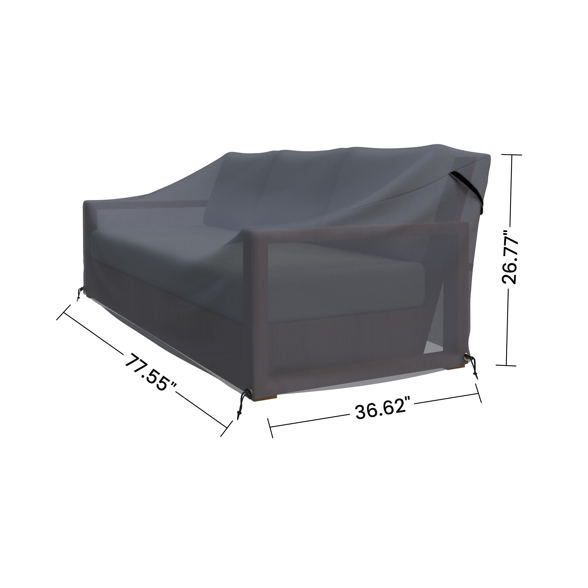 Melrose Outdoor Patio Sofa Cover - Thumbnail 2