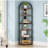 71.65" Tall 6 Tier Rustic Brown Corner Shelf, Corner Bookshelf For Small Space, Plant Stand Display Rack For Living Room, Home Office, Kitchen