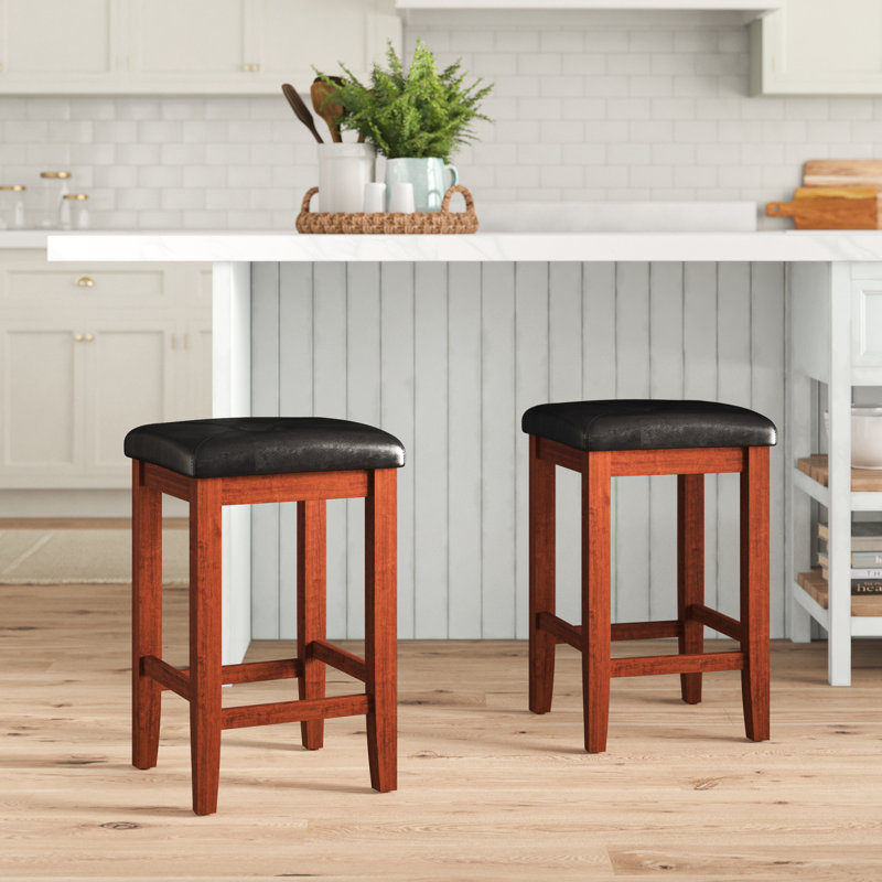 Tabouret de bar et de comptoir Diamondback, Cerisier classique, Tabouret de comptoir (siège d'une hauteur de 24,2