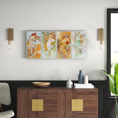 Alphonse Mucha - Single Picture Frame Print on Wood
