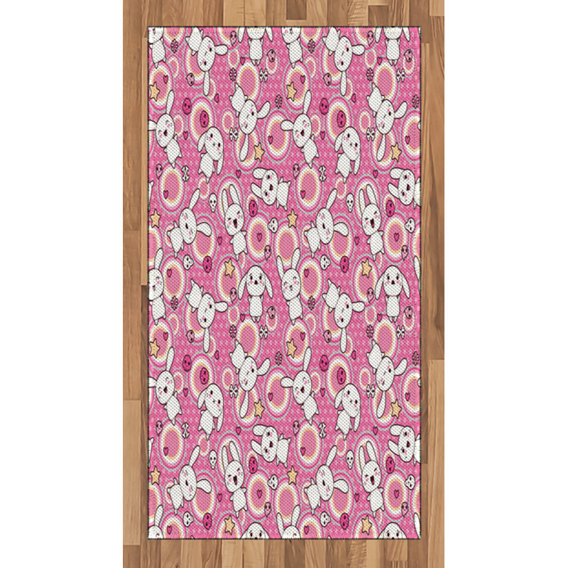 Tapis décoratif en polyester à haute densité à longs poils, Rectangle 2 pi 7 po x 5 pi
