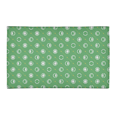 Tapis vert/blanc lune phases