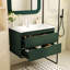 Meuble-lavabo mural avec lavabo en résine - 2 tiroirs pour une organisation spacieuse 30 po et une armoire moderne
