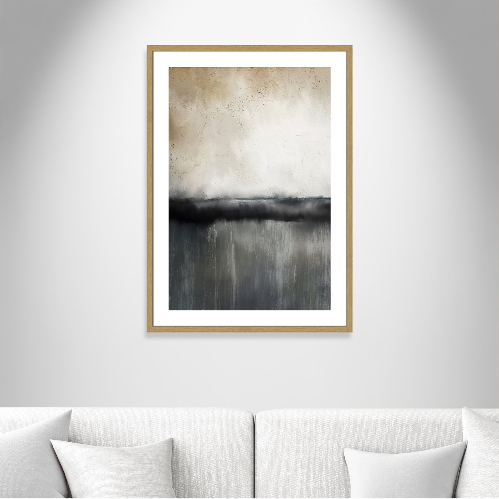 Dorota "Sunset" Print by Kimberly Allen, 35.5" H x 25.5" W, Picture Framed Paper, Beige Wood