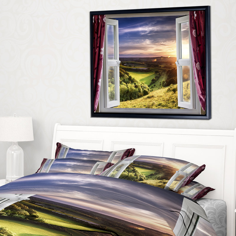 «Window View», reproduction d'impression sur toile tendue, H 12 po x l 20 po x P 1 po