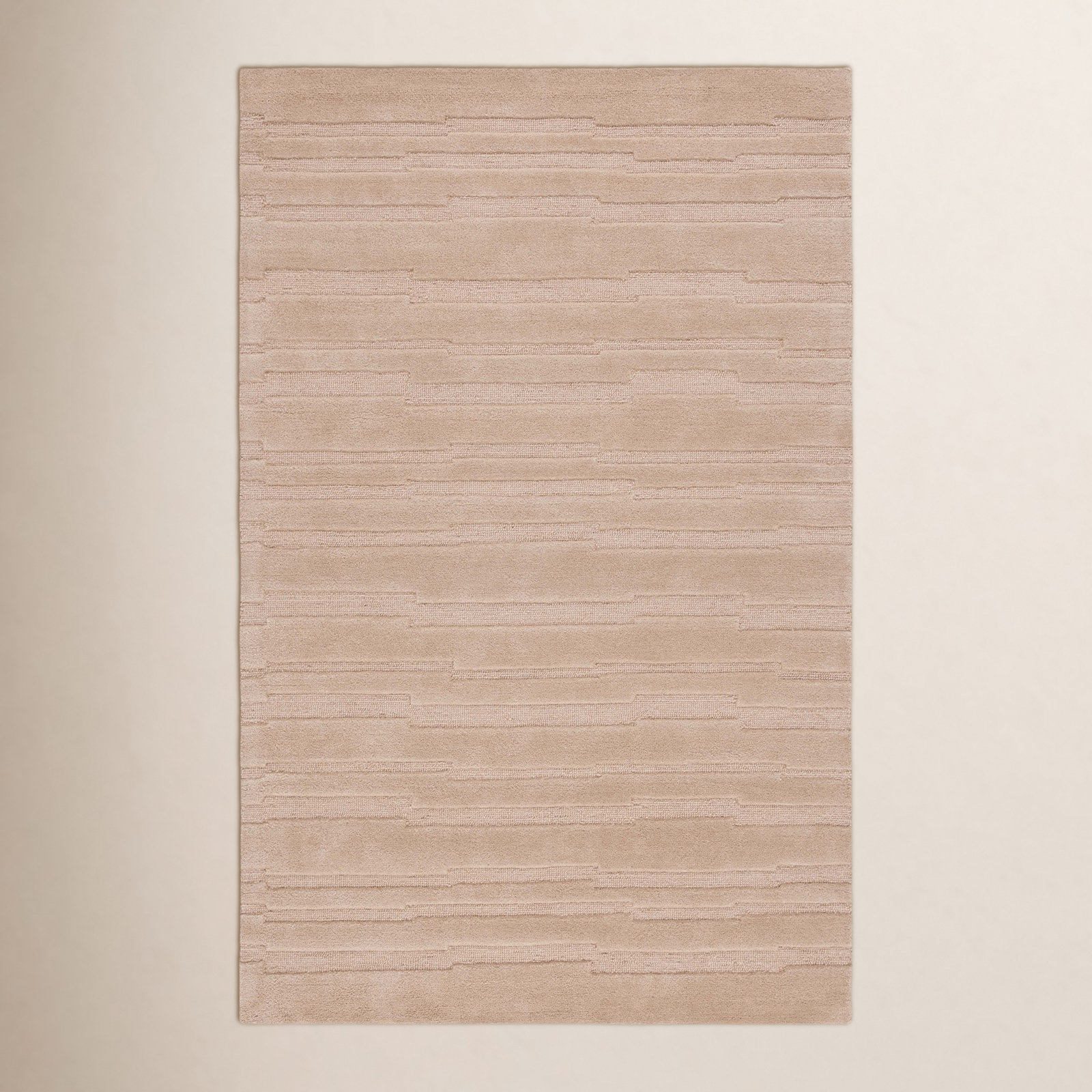 Elona Taupe Hand-Tufted Wool Rug, Rectangle 3' x 5'