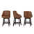 Brown Faux Leather Seat/Espresso Base