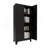 61'' 2 Shapely Doors Cabinet, Metal Storage Cabinet With Doors And Adjustable Shelves, For Bedroom, Living Room-1412391583