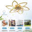 Modern Ceiling Fan With Lights Remote Control, 3 Light Color 6 Speeds,Gold Color Ceiling Fan Lamp For Kitchen Bedroom-1676297657