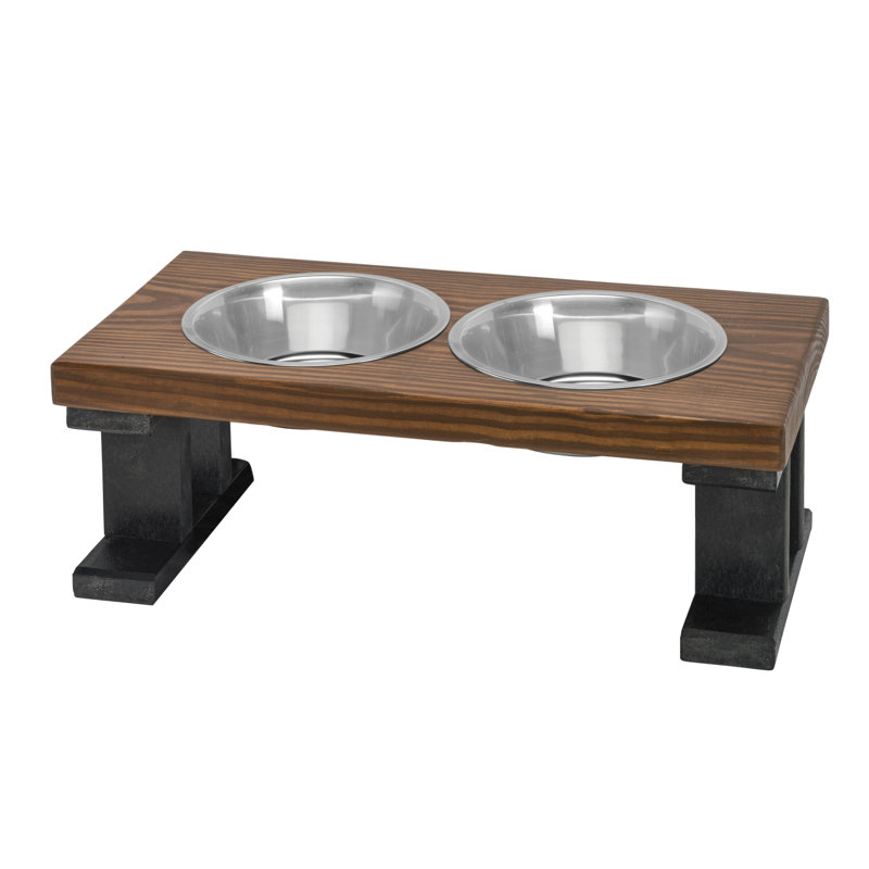 Elevated Feeder, Black/Chestnut, Small (8")