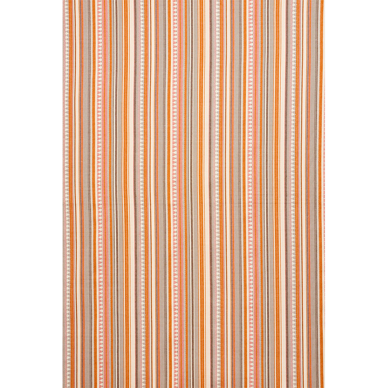 Zuni Stripe Fabric, Orange/ Pink