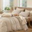 Ensemble de housse de couette à rayures 100% coton lavé MooMee-105229475-111720998
