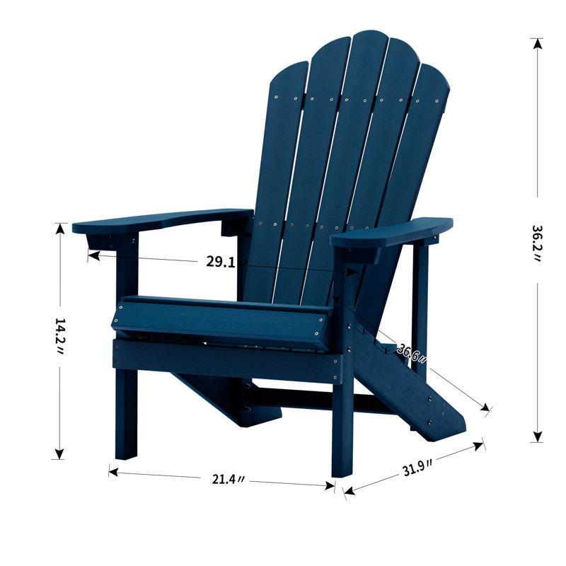 Chaise Adirondack Yonds Hips, Bleu marine