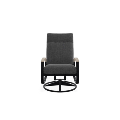 Chaise de patio pivotante avec coussins Askar