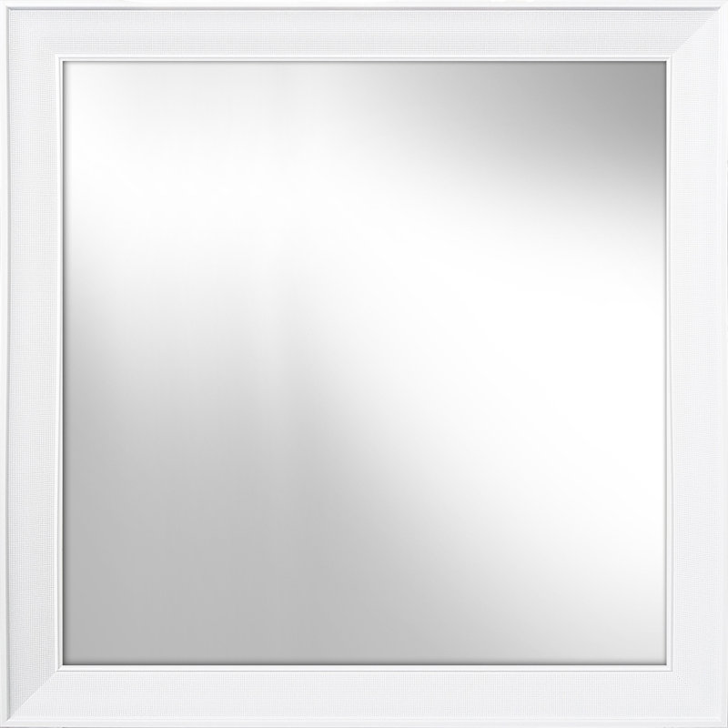 Raven Plastic Flat Leaning Mirror, White