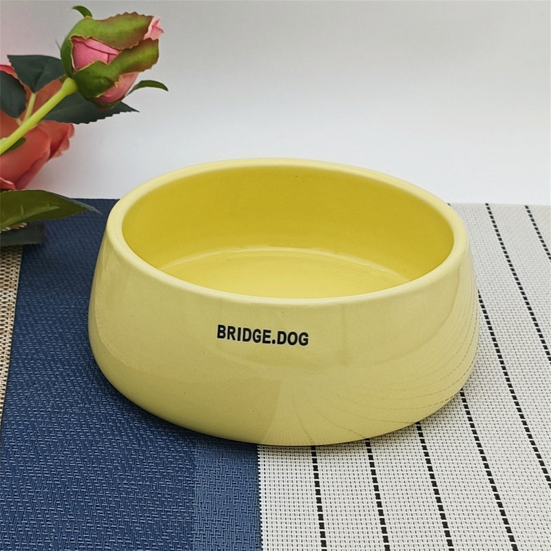 Bol en céramique épaissie pour animal de compagnie, Bleu