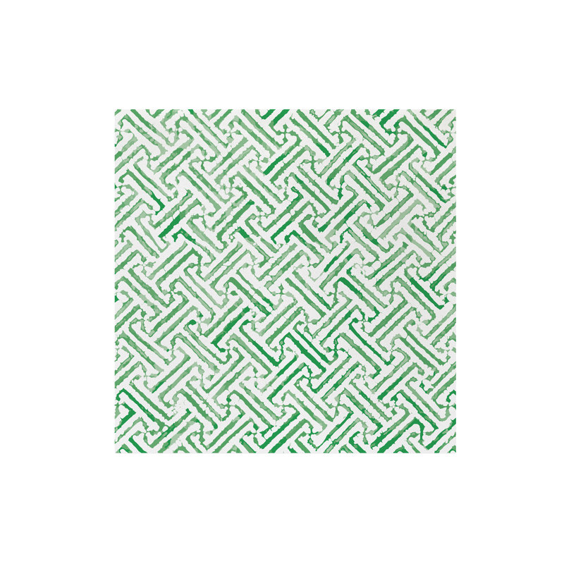 Papersoft Spunlace Abstract Square Napkin, Green, 16" W x 16" L