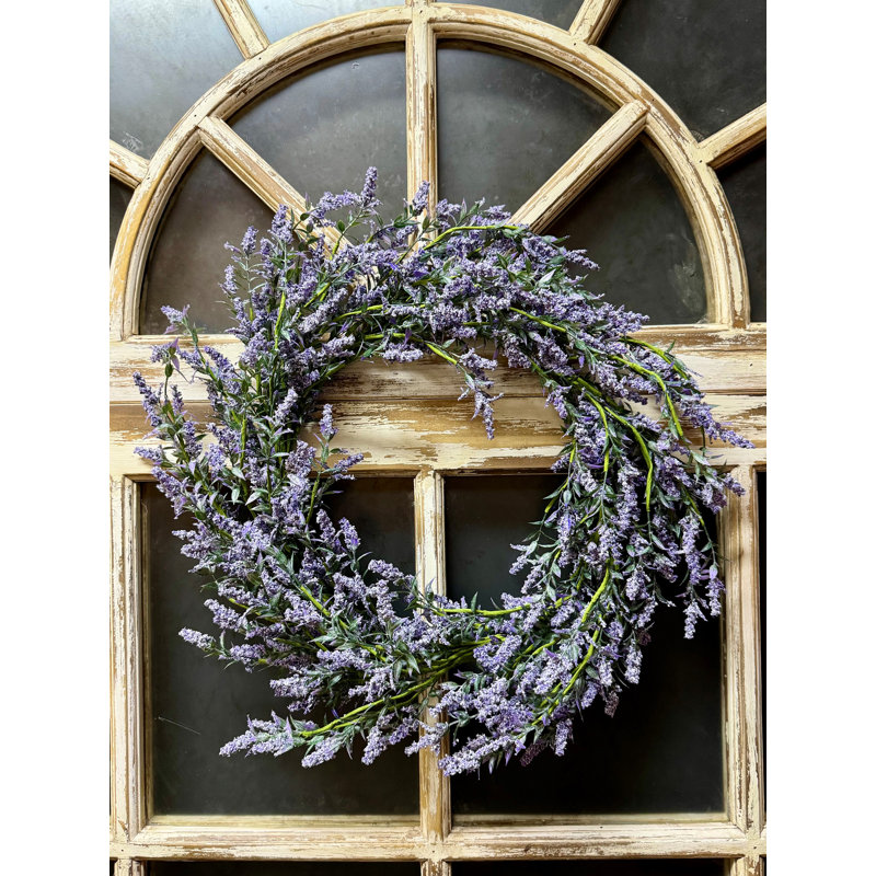 Couronne artificielle lavande sauvage mauve