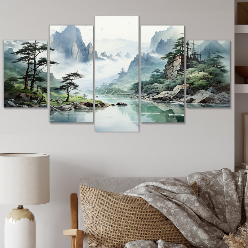 «China Art», impression sur toile 5 pièces