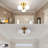 3-Light Glass Semi Flush Mount-1469233606