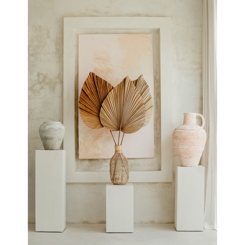 Vase de plancher en bois naturel 17 po Beonica