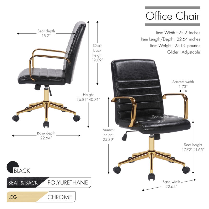 Colson Task Chair, Black, 19.09