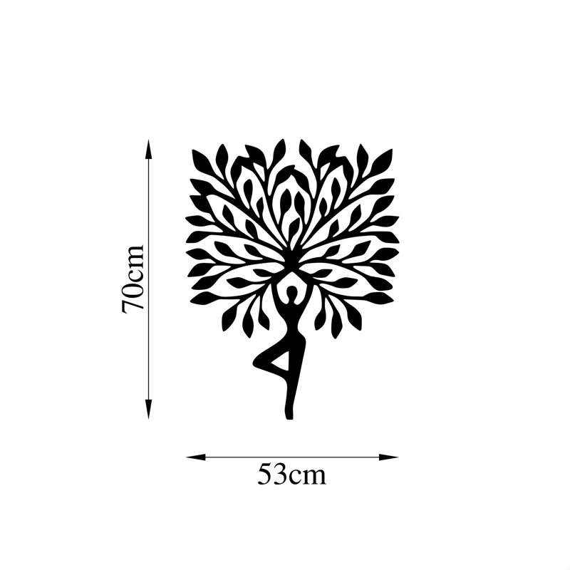 Elegant Decorative Metal Wall Accessory, Black Finish, 20.9 x 27.6 inches | 100% Metal Construction, Thickness: 0.06 inches | Ideal for Home Decor, Living Room & Office Spaces, Sturdy and Stylish Design