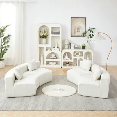 Canapé modulaire courbé Chenille