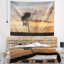 Tapisserie «Lonely Tree Silhouette gaucher»-535755580