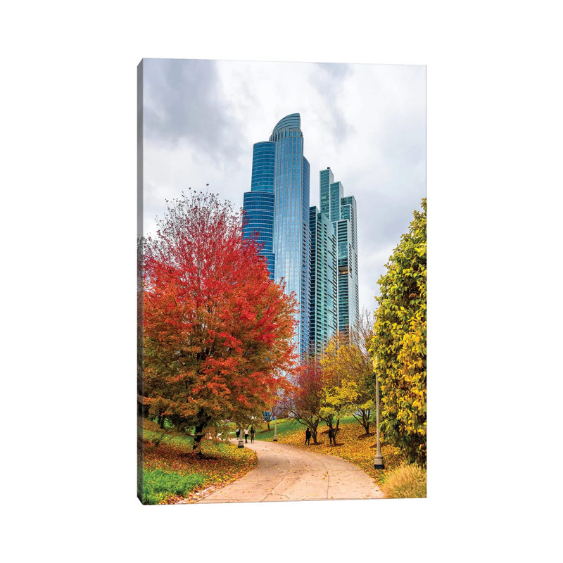 Skyscrapers In Chicago by Nejdet Duzen - Wrapped Canvas Print, 20.32 cm H x 30.48 cm W