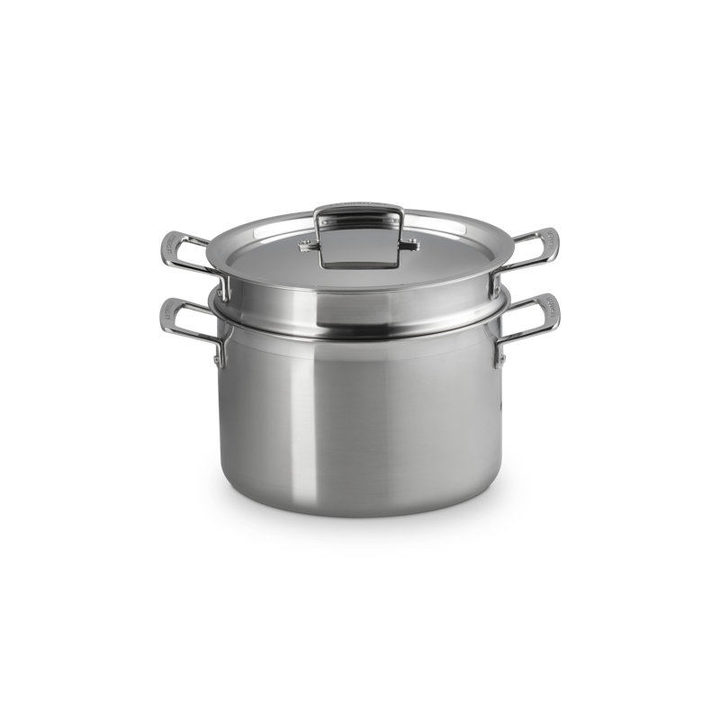 Le Creuset Classic Stainless Steel Deep Round Pasta Pot & Sieve, 7.5 Qt.