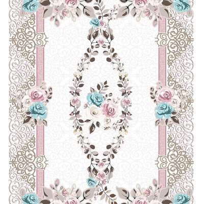 Tapis d'entrée de qualité supérieure, 100% polyester, 650 gr / m² | Pois antibactérien antidérapant en PVC, d'une hauteur de poils de 0,3 po | Lavable à la machine, impression numérique 3D, durable et élégante pour la décoration intérieure