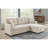 76.5" Linen Blend Upholstered Sectional With Pull-Out Bed And Chaise Storage-1376881146