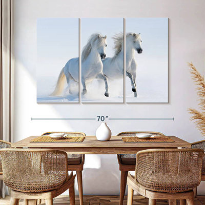 Chevaux blancs neige Brampt