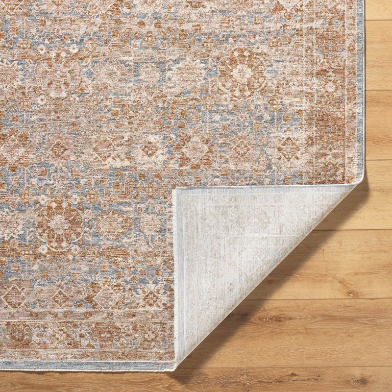 Tapis traditionnel tissé à la machine Aunah, Rectangle 6 pi 7 po x 9 pi 6 po