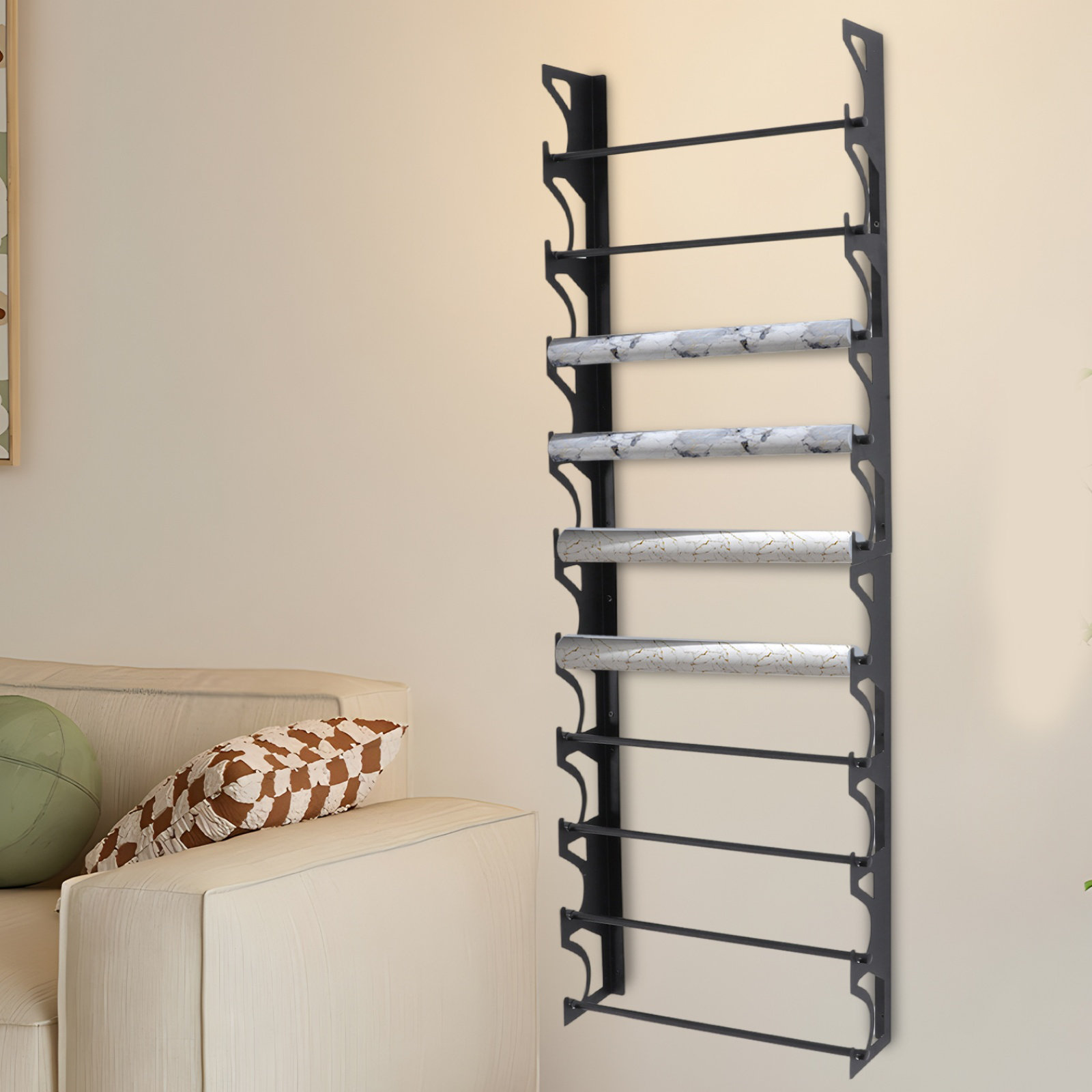 Latitude Run® Wall Mounted Vinyl Roll Rack | Wayfair