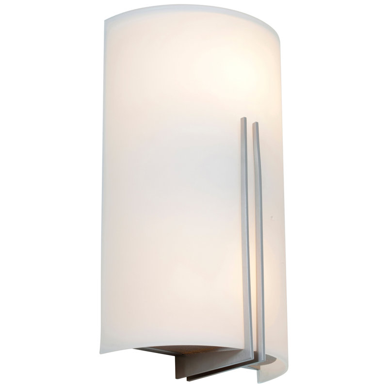 Plafonnier encastré haut 2 lumières Collazo, DEL intégrées, L 3,75 x l 7,25 x H 12,5, Acier brossé