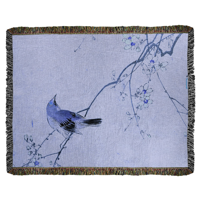 Jeté en coton Keito Sato, Bleu