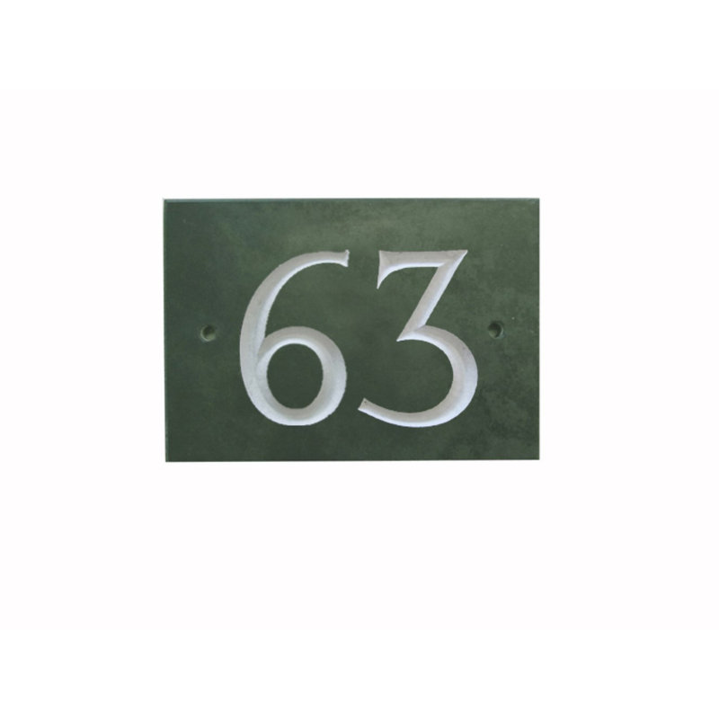 Odacia 10cm H Stone House Number, Green, 63