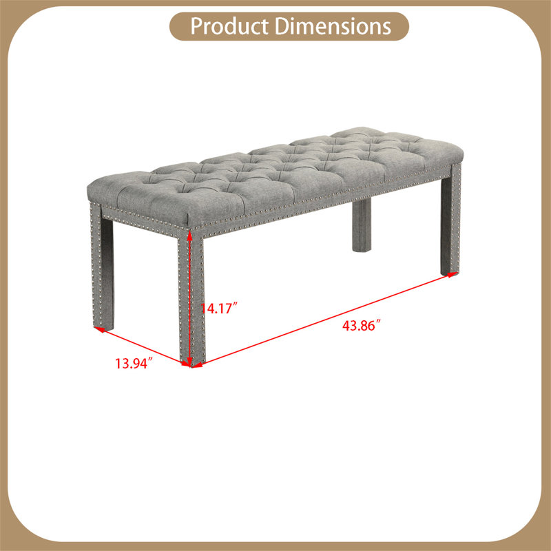 Edmonda Revolution Performance Fabrics® Upholstered Bench