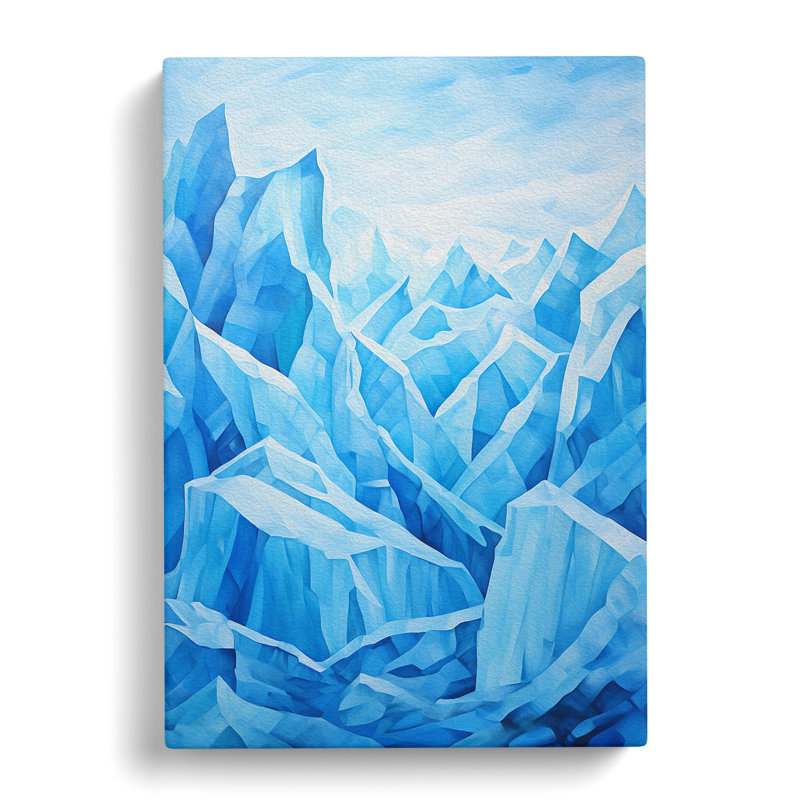 Glacier Cubism - No Frame Print, 60cm H x 40cm W x 3cm D