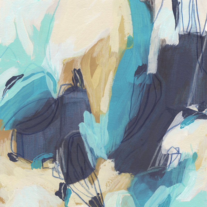 Blue Hive II by June Erica Vess - Wrapped Canvas Painting, 30cm H x 30cm W