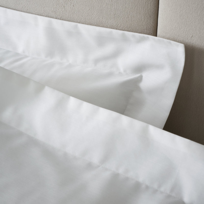 180 Thread Count Egyptian 100% Cotton Oxford Pillowcase, White