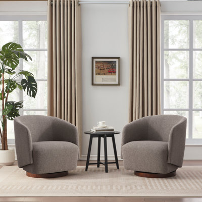 Caysey Boucle Swivel Accent Chair