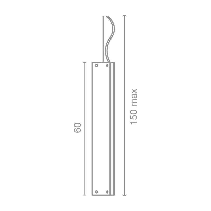 Wings 1 - Light White Geometric Pendant, 150 cm H x 12 cm W x 12 cm D