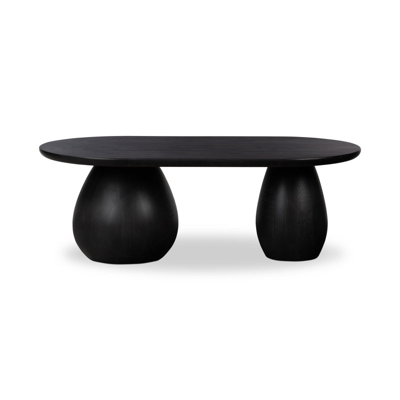 Merla Solid Wood Coffee Table, Black Wash